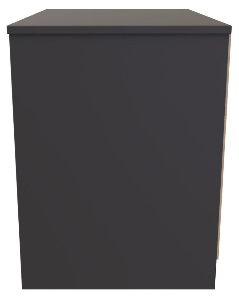 New York Graphite 2 Drawer Bedside Cabinet