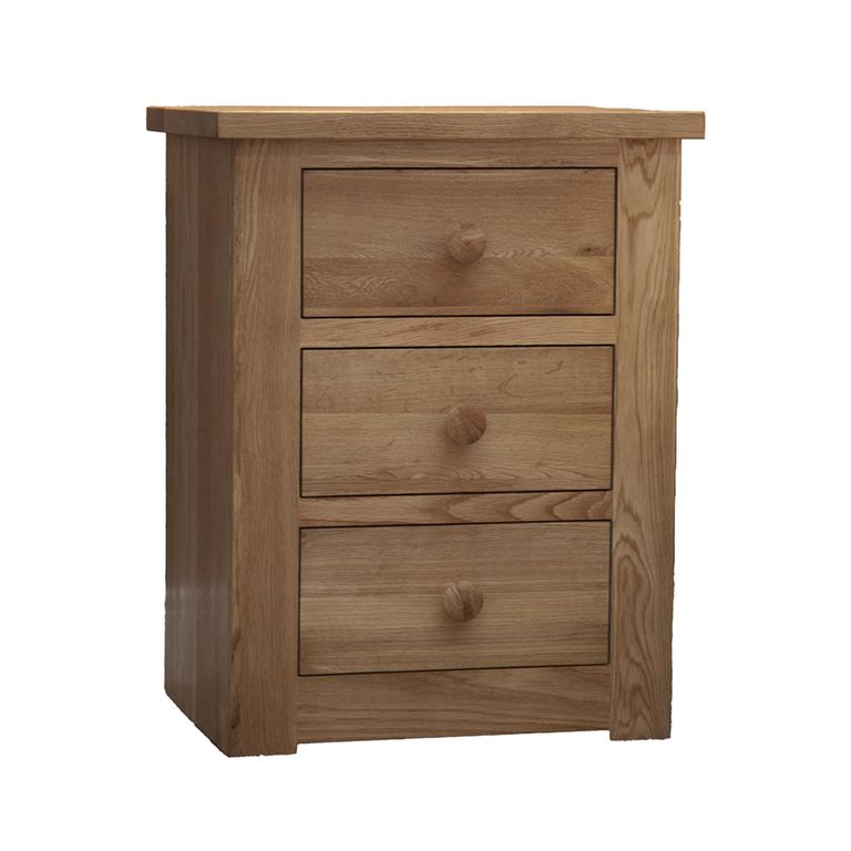 Torino Bedside Cabinet - 3 Drawer - Oak