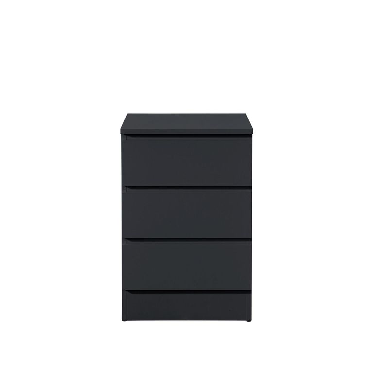 Oslo Bedside Cabinet - 3 Drawer - Black