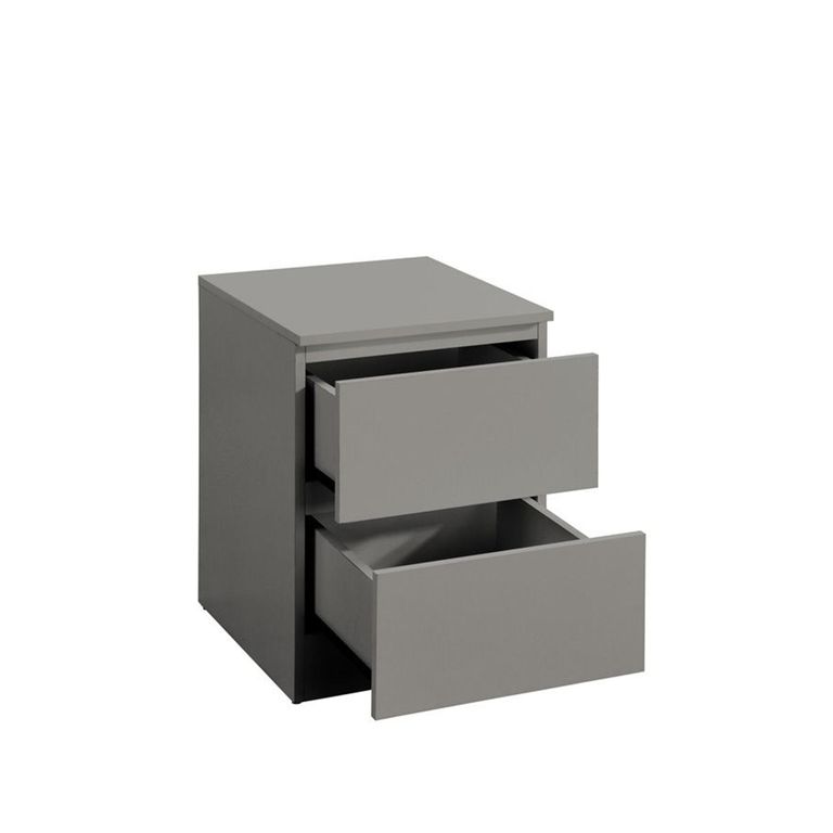 Oslo Bedside Cabinet - 2 Drawer - Grey