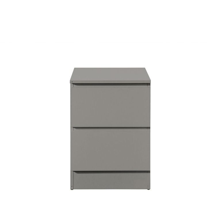 Oslo Bedside Cabinet - 2 Drawer - Grey