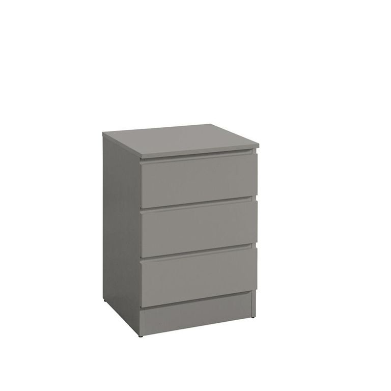 Oslo Bedside Cabinet - 3 Drawer - Grey