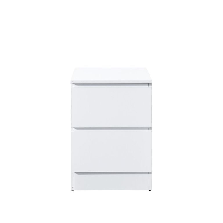 Oslo Bedside Cabinet - 2 Drawer - White