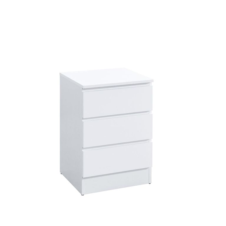 Oslo Bedside Cabinet - 3 Drawer - White