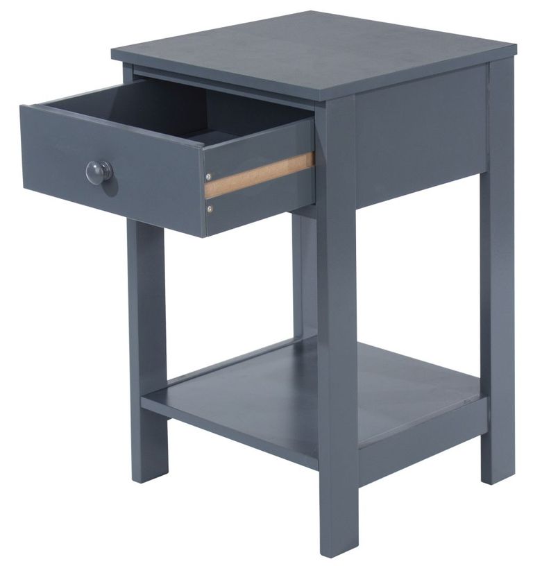 Options Blue 1 Drawer Bedside Cabinet