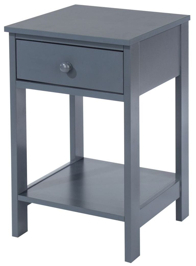 Options Blue 1 Drawer Bedside Cabinet
