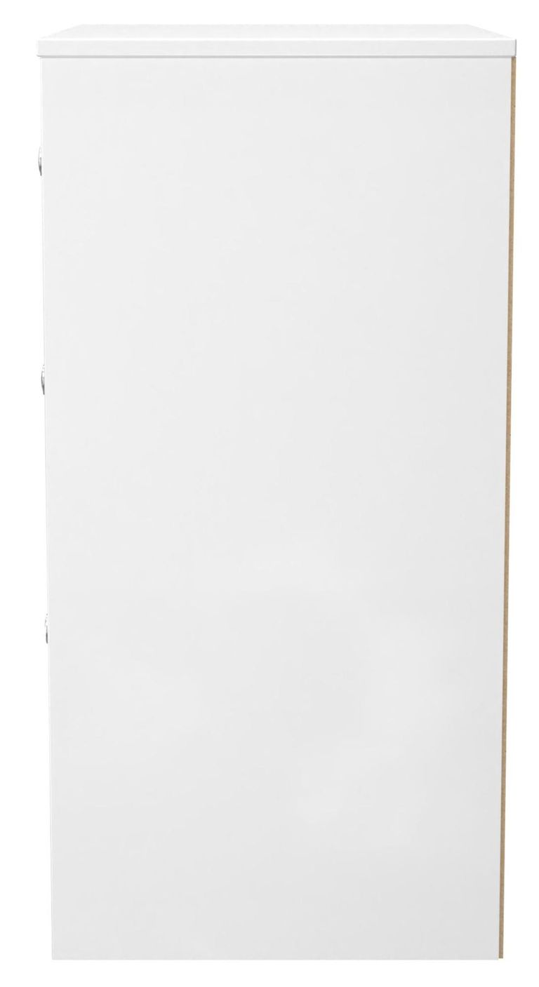 Padstow Grey and White 3 Drawer Bedside Cabinet