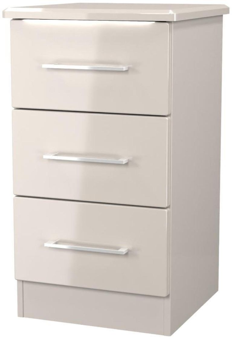 Paris Cashmere 3 Drawer Bedside Cabinet