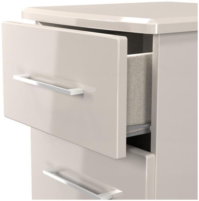 Paris Cashmere 3 Drawer Bedside Cabinet