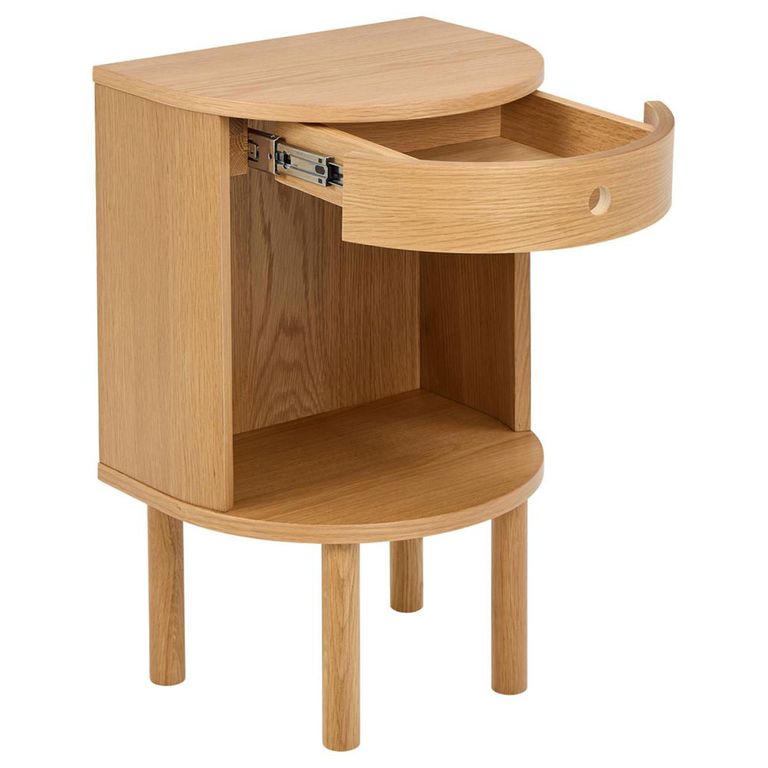 Paron Bedside Table - 1 Drawer - Oak