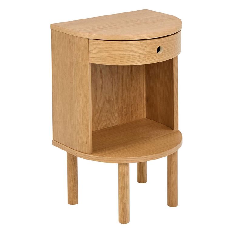 Paron Bedside Table - 1 Drawer - Oak