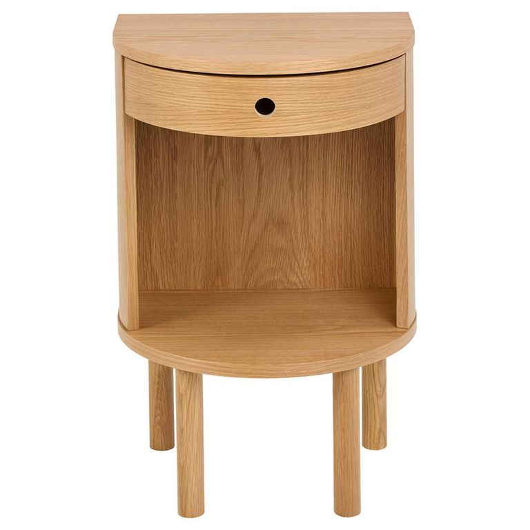 Paron Bedside Table - 1 Drawer - Oak