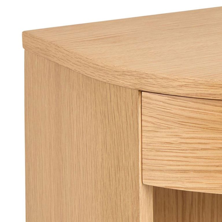 Paron Bedside Table - 1 Drawer - Oak - Wall Mounted - Floating