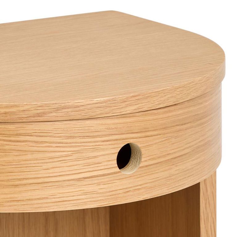 Paron Bedside Table - 1 Drawer - Oak - Wall Mounted - Floating