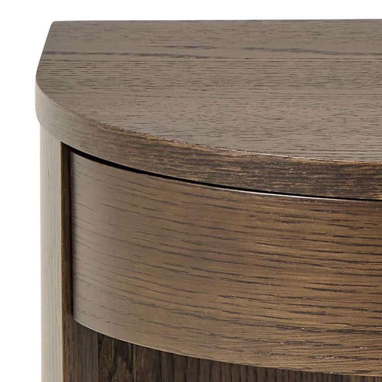 Paron Bedside Table - 1 Drawer - Smoked Oak