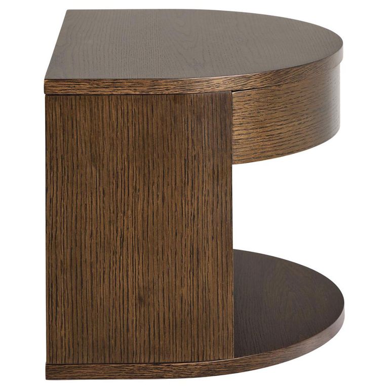 Paron Bedside Table - 1 Drawer - Smoked Oak - Wall Mounted - Floating