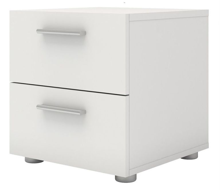Pepe White 2 Drawer Bedside Cabinet