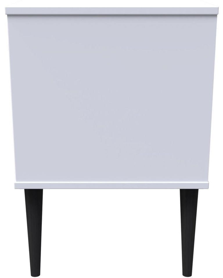 Pixel White 2 Drawer Midi Bedside Table