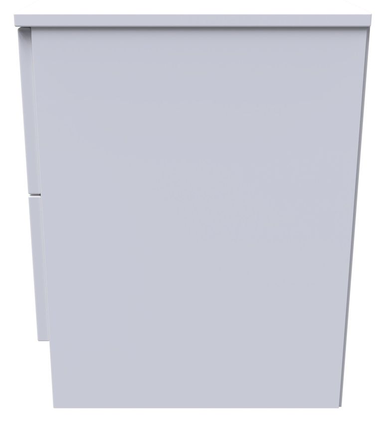 Plymouth White Gloss 2 Drawer Bedside Cabinet