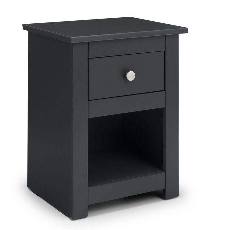 Radley Bedside Cabinet - 1 Drawer - Dark Grey