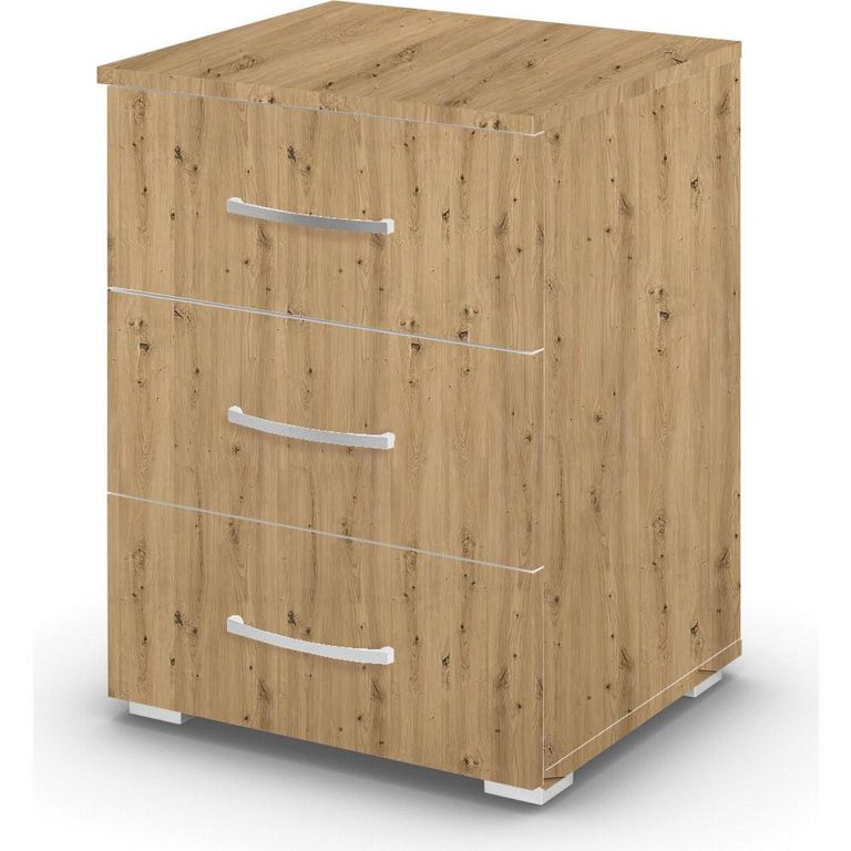Rauch Aditio 3 Drawer Bedside Cabinet - Artisan Oak