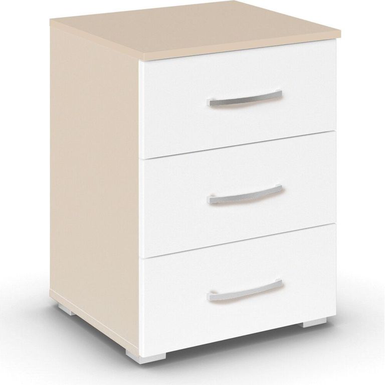 Rauch Aditio 3 Drawer Bedside Cabinet - Champagne and Alpine White