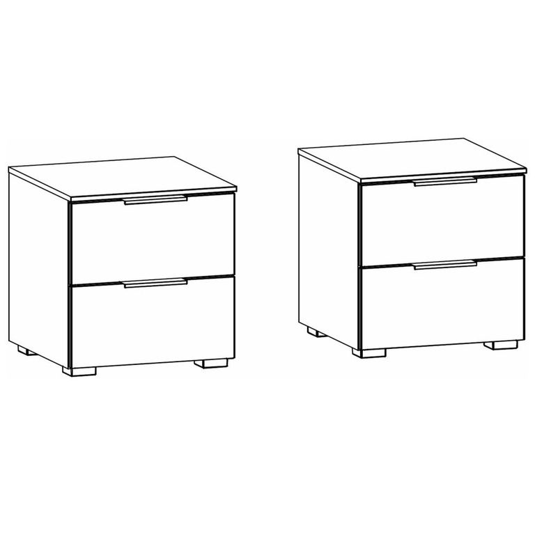 Rauch Alabama 2 Drawer Bedside Cabinet - Set of 2 - Artisan Oak