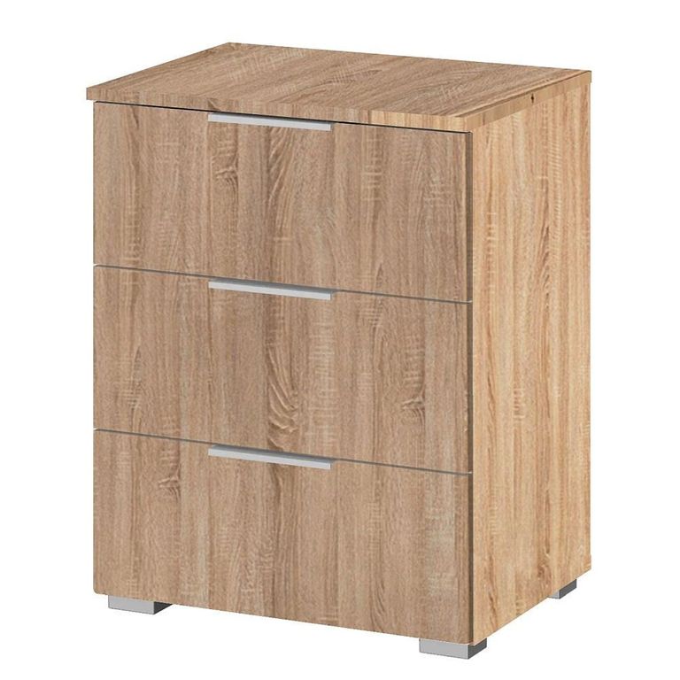 Rauch Alabama 3 Drawer Bedside Cabinet - Sonoma Oak
