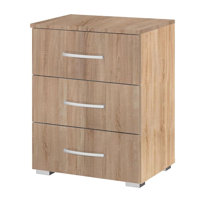 Rauch Alegro 3 Drawer Bedside Cabinet - Sonoma Oak