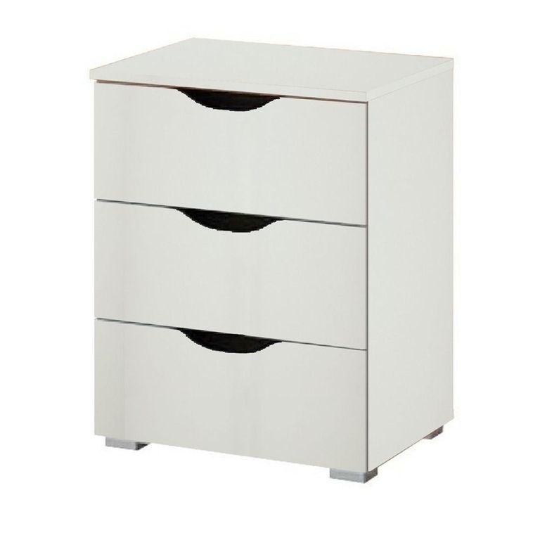 Rauch Arnstein 3 Drawer Bedside Cabinet - Alpine White