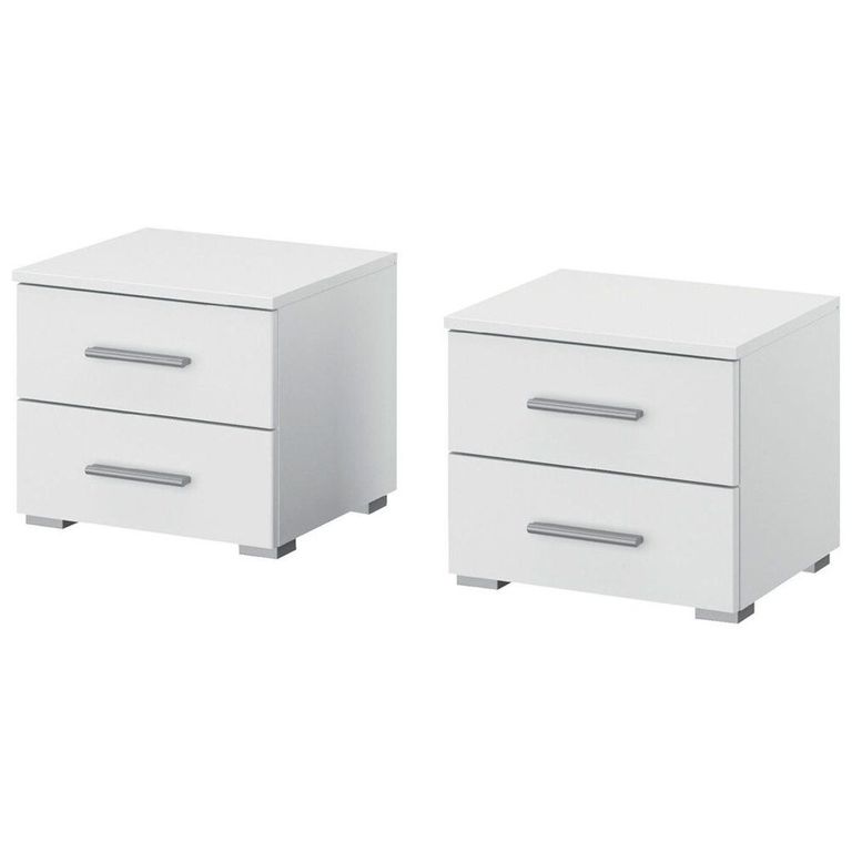 Rauch Base 2 Drawer Bedside Cabinet - Set of 2 - Alpine White