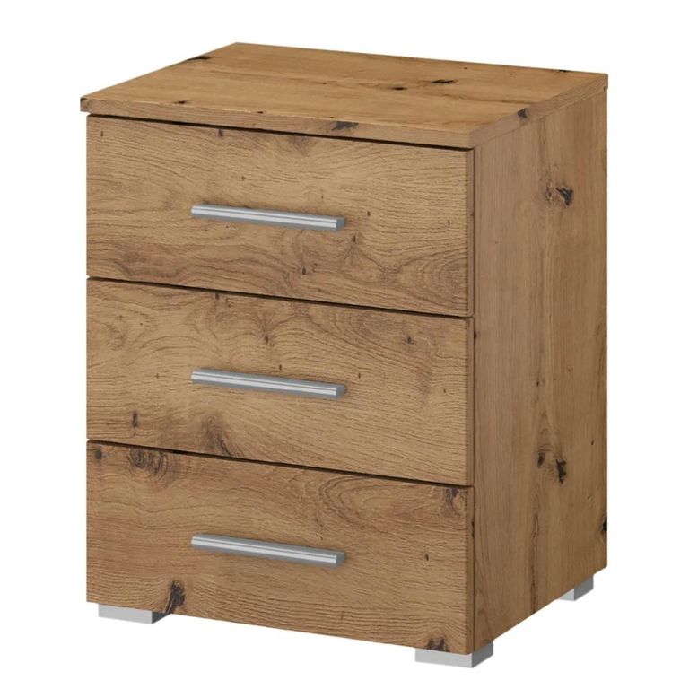 Rauch Base 3 Drawer Bedside Cabinet - Artisan Oak