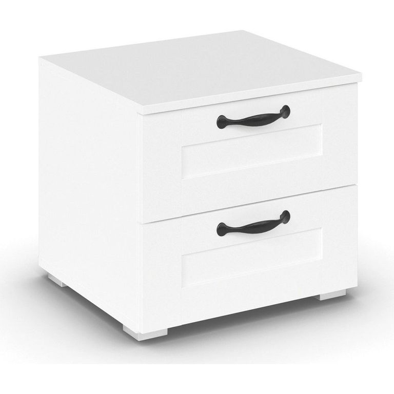 Rauch Cottage 2 Drawer Bedside Cabinet - Alpine White