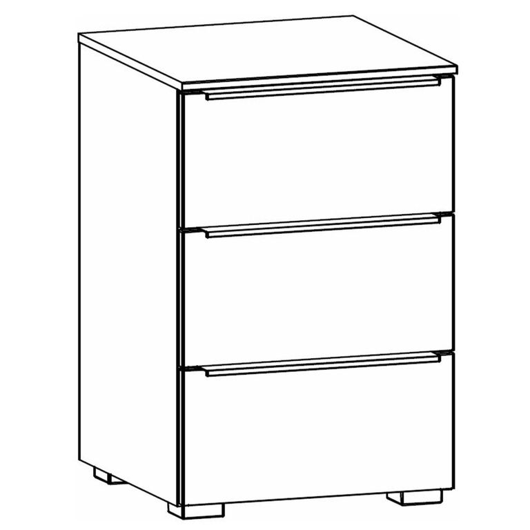 Rauch Monostar 3 Drawer Bedside Cabinet - Alpine White