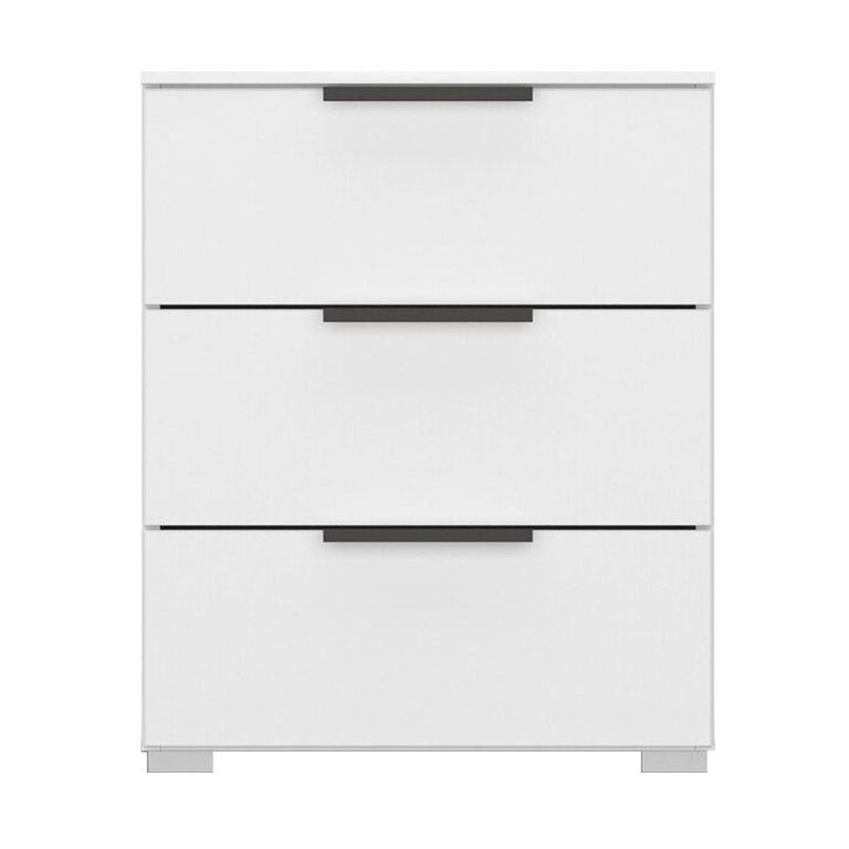 Rauch Skat Meridian 3 Drawer Bedside Cabinet - Alpine White