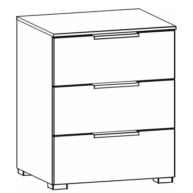 Rauch Skat Meridian 3 Drawer Bedside Cabinet - Alpine White