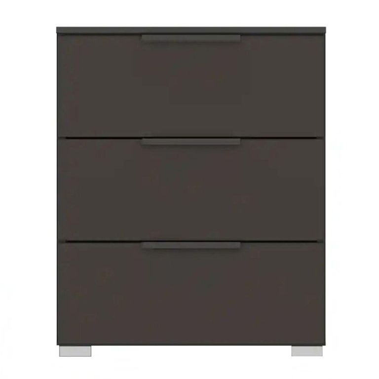 Rauch Skat Meridian 3 Drawer Bedside Cabinet - Graphite