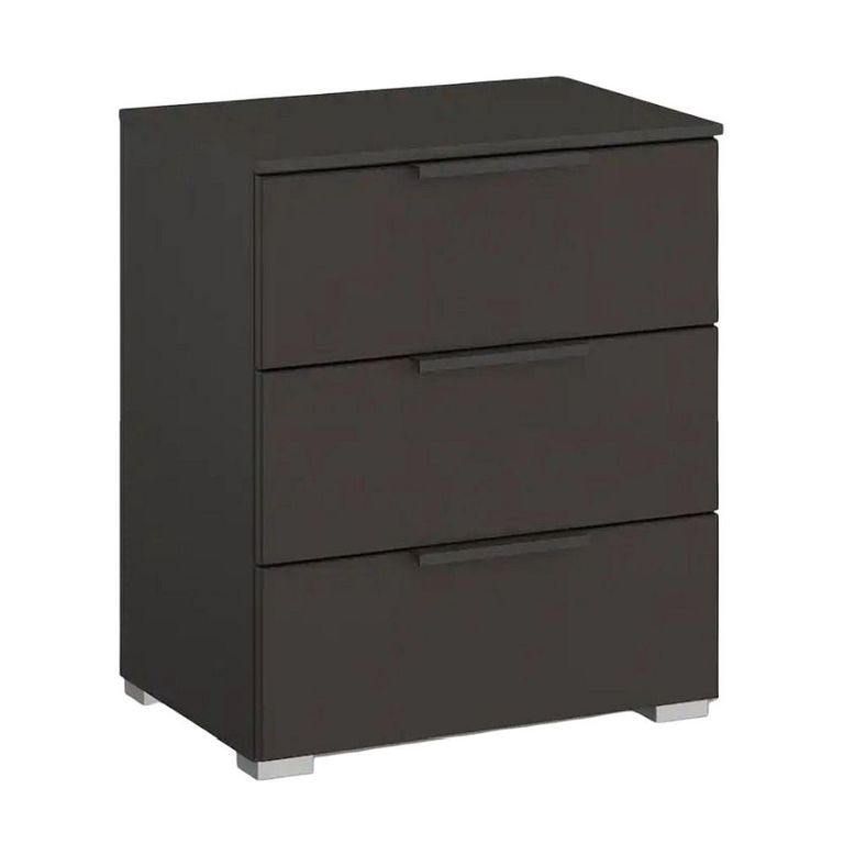 Rauch Skat Meridian 3 Drawer Bedside Cabinet - Graphite