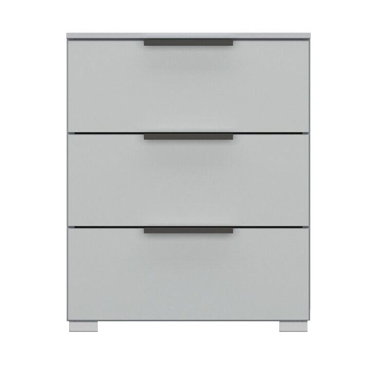 Rauch Skat Meridian 3 Drawer Bedside Cabinet - Silk Grey