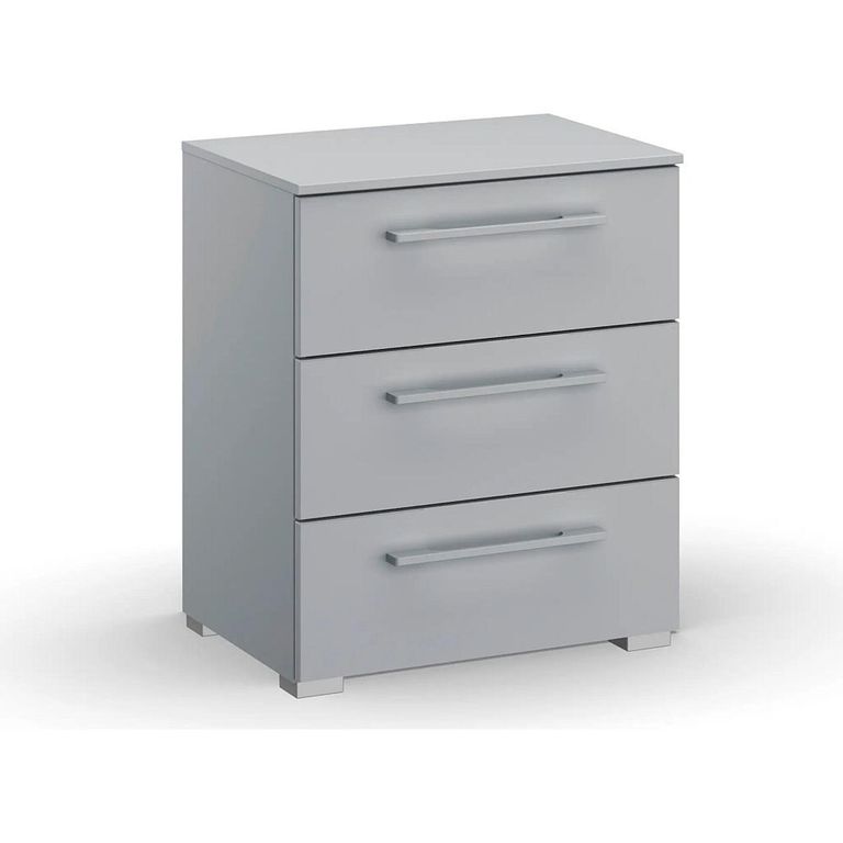 Rauch Skat Pure 3 Drawer Bedside Cabinet - Silk Grey