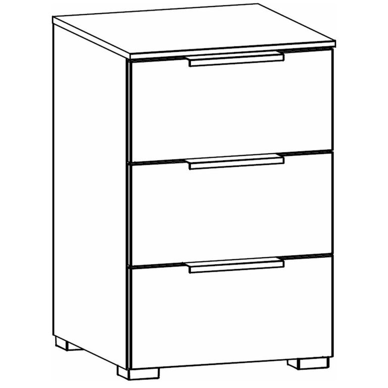 Rauch Texas 3 Drawer Bedside Cabinet - Alpine White