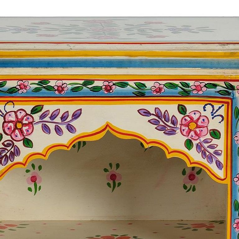 Raya Bedside Cabinet - Mango Wood - Painted - 2 Door