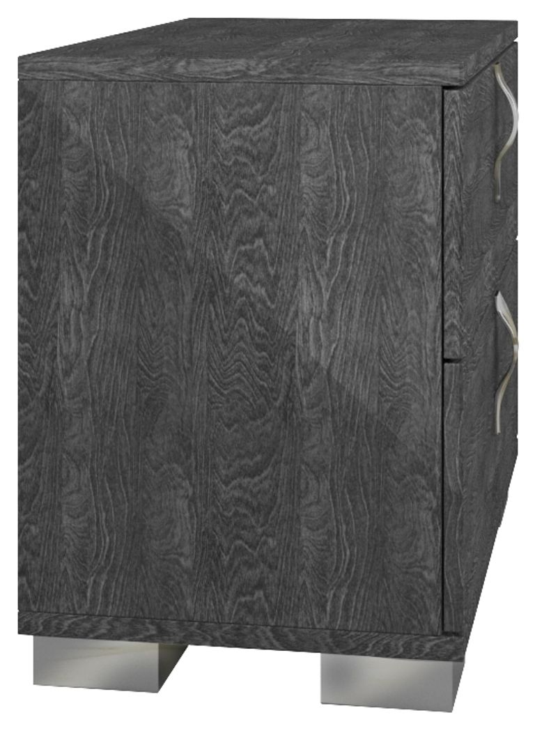 Sarah Bedside Cabinet with Horizontal Handles - 2 Drawer - Grey Birch