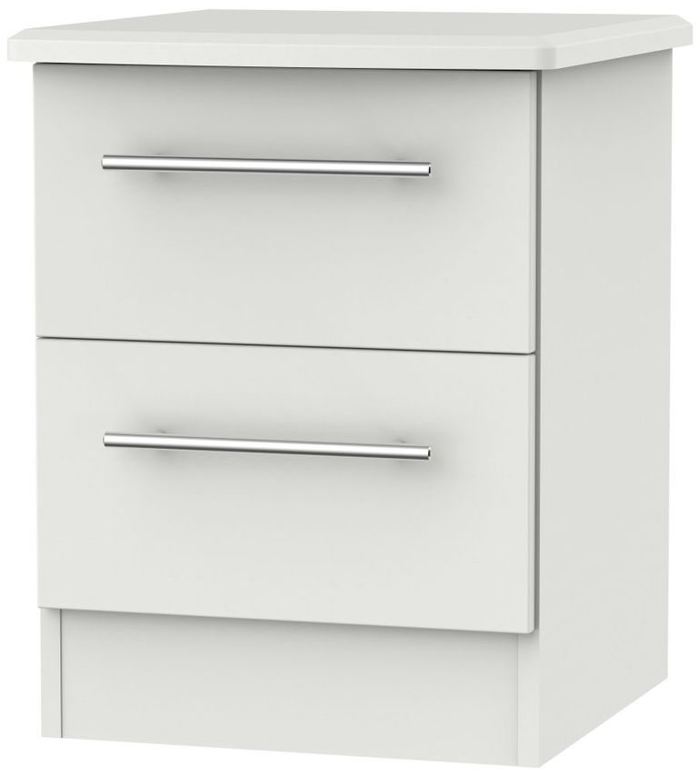 Sherwood Grey 2 Drawer Bedside Cabinet