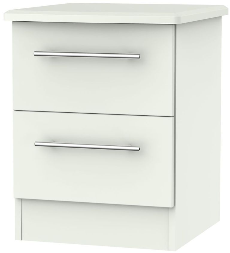 Sherwood Porcelain 2 Drawer Bedside Cabinet