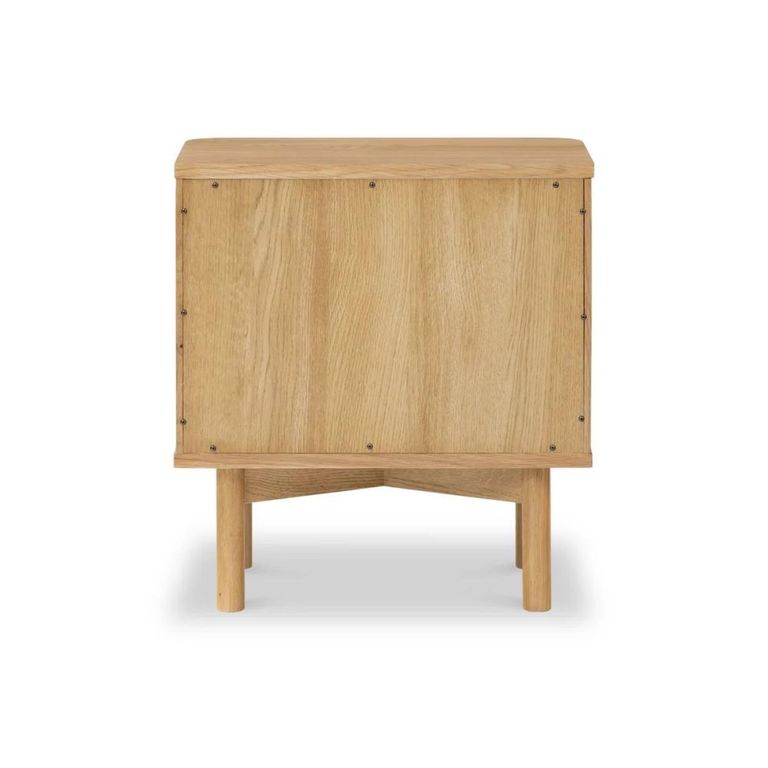 Soho Bedside Table - 2 Door - Slatted - Oak