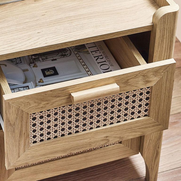 Sydney Bedside Cabinet - 2 Drawer - Faux Rattan