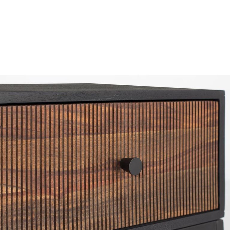 Venedocia Bedside Table - 1 Drawer - Mango Wood