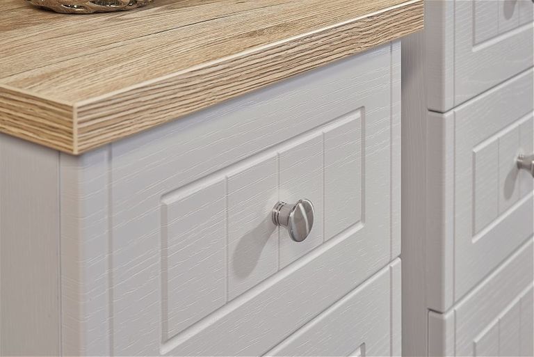 Vienna Cashmere 2 Drawer Bedside Cabinet