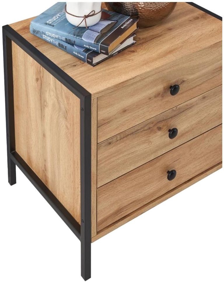 Warren 3 Drawer Bedside Cabinet - Variant Available
